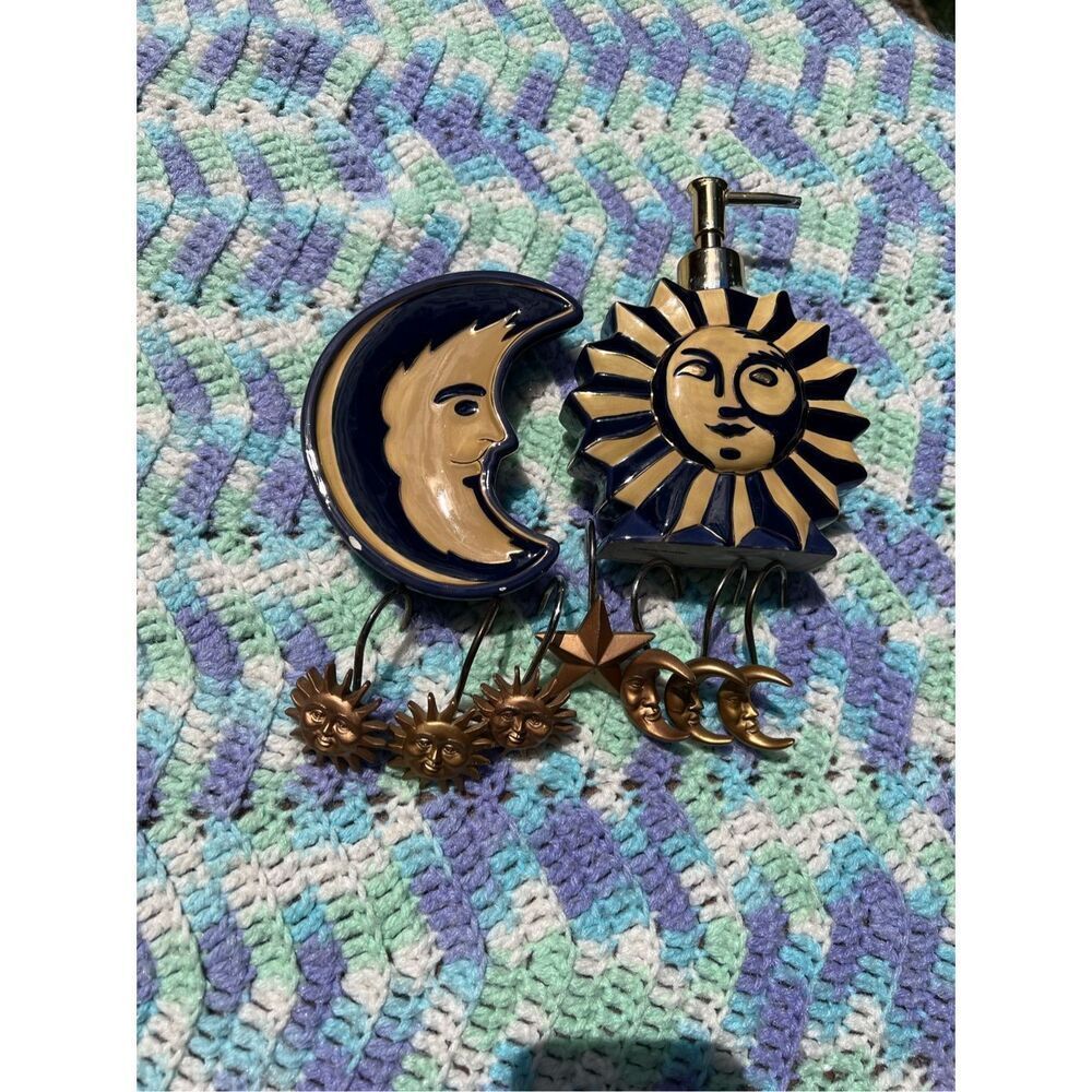 Vintage Celestial Moon and Stars Bathroom Decor